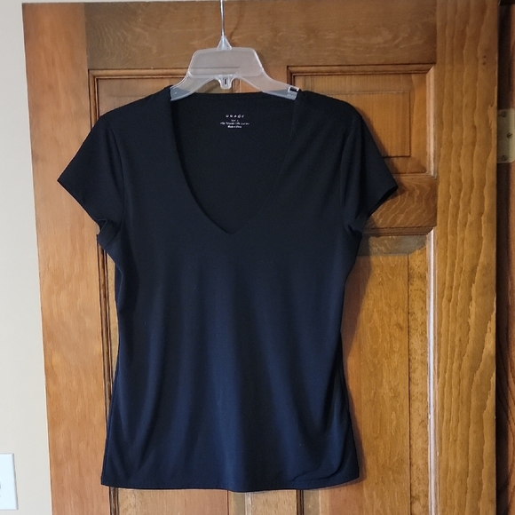 Black V-Neck Women's Top - Picture 1 of 4
